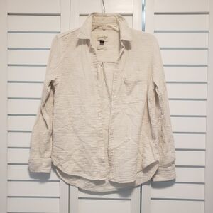 Universal Thread White Relaxed-Fit Button Shirt